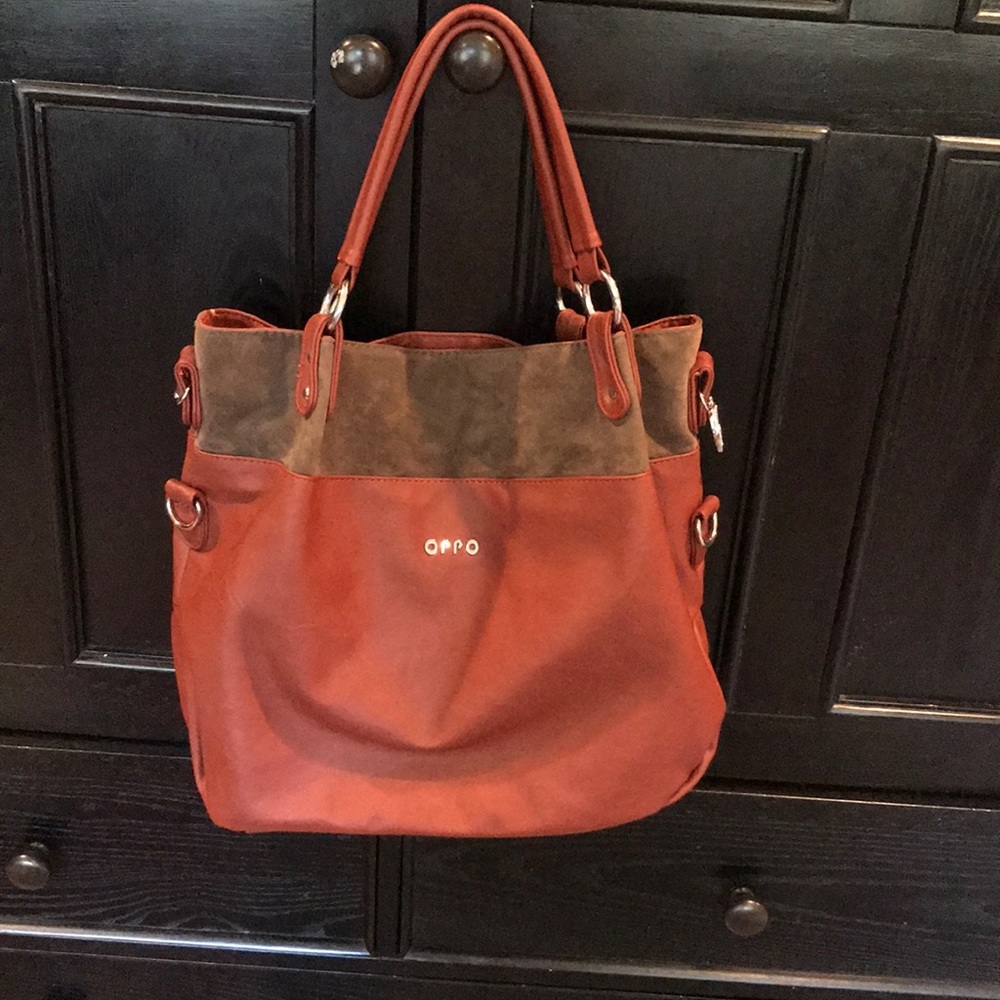 Leather & suede OJJO tote bag